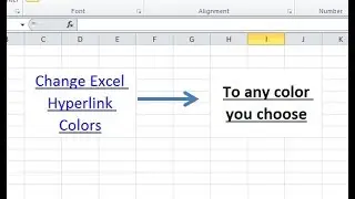 How to change hyperlink colors in Excel