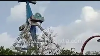 Pendulum ride breaks down mid-air at an amusement park in Ahmedabad