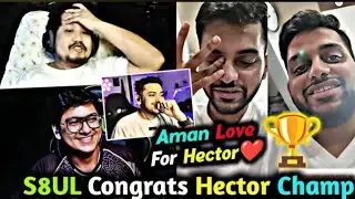 Hector Cry Live - S8UL Congrats Hector Sky Champ 🏆 | Aman why Support Hector #godlike #s8ul #bgmi