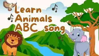 Learn Animals ABC Jungle Song 🐘🦁 | Learn Alphabets with Animals | Fun 3D Nursery Rhyme for Kids
