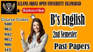 B's English 2nd semester all past paper | Aiou B's English 2nd semester past papers|B's English|