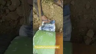 Coating Removal from coated pipes for tool peace. #pipeline #pipework #coating #gaswelding #remove