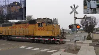UP 1495 Madera Local | I St. Railroad Crossing, Madera CA *Harmon Gate Mechanisms