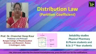 Distribution Law, Partition Coefficient #saiedupharmaa