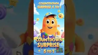 5 to 1 Countdown Surprise Song 🎵 | Bright Bean Learners   #EducationalShorts #LearningShorts