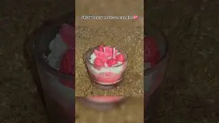 STRAWBERRY MOUSSE CANDLE ||DM FOR ORDER💖 #viral #candle #diy #candlemaking #handmade #viralshorts