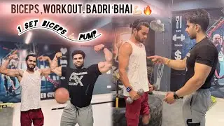 Aaj Jane Hua Badri fitness bhai k pas ! साथ लगाए biceps workout GiM