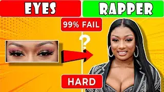 Guess the Female Rapper By Their Eyes 👀🎤 | 99.9 % Fail | HARD VERSION | Rap Quiz 2024 |