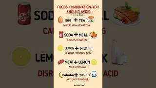 🚫 5 Food Combinations You Should NEVER Eat ❌ | Healthy Eating Tips #healthylifestyle #healthyeating
