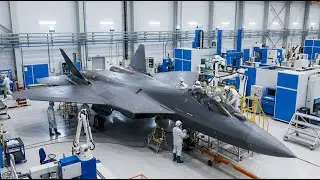 Su-57 Factory: Improved Stealth RAM Coating & Robotic Radar Absorbent Process Revealed