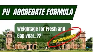 How to Calculate Punjab University Aggregate I Pu Merit Formula 2025 I PU Admission 2025 I PU Test
