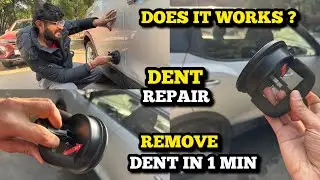 How To Remove Deep Dent From Your Car at Home | Metal Car Dent Remover Suction Cup Puller Tutorial 