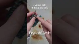 knit FASTER using the continental knit stitch!  #knit #yarn #continental