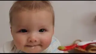 Funny Baby Face - Jayden Eating Peas