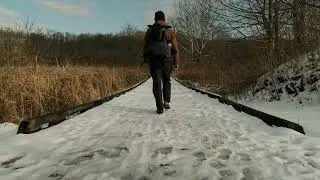 A Silent Hike In the Snow-Covered Fields of Cuyahoga Valley National Park