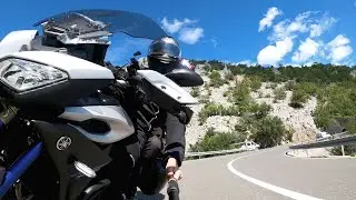 A taste of our moto adventures .. Croatia's coast, Yamaha MT09 Tracer, the three of us ..