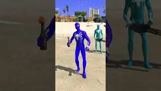 GTA V - Superhero team Spider man vs King Kong match, who is the Powerful? #shorts