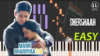 Mann Bharryaa 2.0 - Shershaah (2021) - EASY Piano Tutorial -