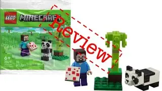 LEGO Minecraft Steve and Baby Panda Polybag 30672 Review
