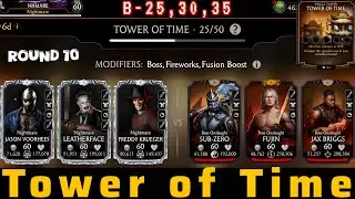 Dodge Teams Vs Tower of time Boss Battle 25, 30 & 35 Fight + Reward MK Mobile