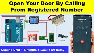 Sim800L Door Lock/Open By Calling | Control Motor Using SIM800L Module | DIY Project | Arduino UNO