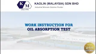 Work Instruction For Oil Absorption Test