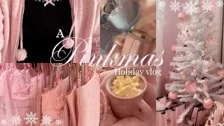 a pinkmas holiday vlog 🎀⛸️🤍| christmas shopping, decorating, disney world