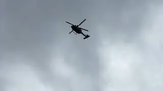 Indian Army helicopter arrived today to survey flood-affected areas after heavy rain 🌧️ In Jaigaon 🏹