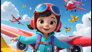 Flying High in My Airplane | Fun Airplane Song for Kids | Sky Adventure Nursery Rhyme