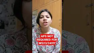 What is an APS certificate|APS certificate not required for WS23/24 #msabroad  #msingermany #germany