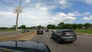 New York City View Driving On Cross Island Pkwy