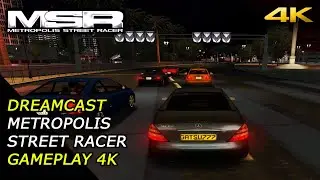 Metropolis Street Racer (Dreamcast) - Mercedes SLK - San Francisco/4K Gameplay Widescreen/Redream