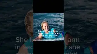 She lost her arm in a shark attack 😳 and still returned back to the water 😲