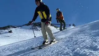 Crazy ski in Andorra la vella. Скоростной горнолыжный спуск в Андорре.