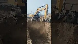Pocklain machine #pocklain #machine #construction #cuttingmachine #project #concrete #footing #soil