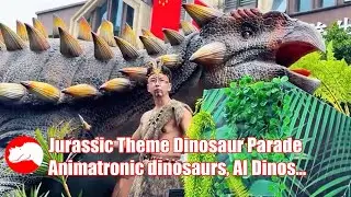 Jurassic Theme Parade in Zigong, #animatronicdinosaur at Truck, #robotdinosaurs