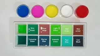 Dark green & light green mixing with five colors 🎨 | Color mixing | Satisfying video |Sj color world