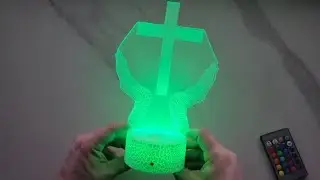Unique Christian Gift: 16-Color Changing 3D Jesus Cross Night Light