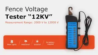 Lydite&reg; 12KV Fence Voltage Tester | 8 Neon Light Fence Tester for Farm & Livestock Fencing