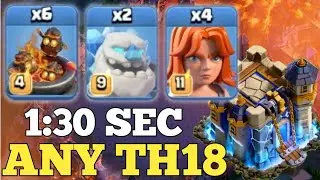 Th18 New Attack Strategy 2026 | Th18 Furnace + Valkyrie + Ice Golem Attack Strategy | Clash of clans