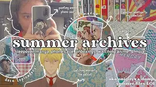 🍱 summer archives | sleepover, anime phone case, reading manga, unboxings, & more 🏖️