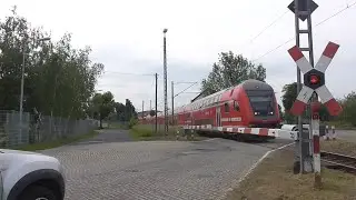 Bahnübergang // Železniční přejezd Großenhain, Rosa-Luxemburg-Straße [D] - 11.5.2024