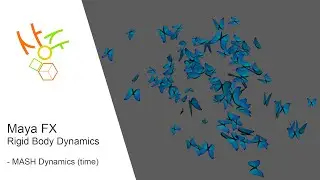 Maya FX - Rigid Body Dynamics : MASH dynamics (time)