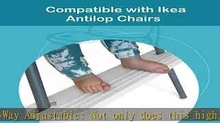 White IKEA High Chair Foot Rest, Compatible with Antilop Chairs | Adjustable, Reversible & Non-Slip