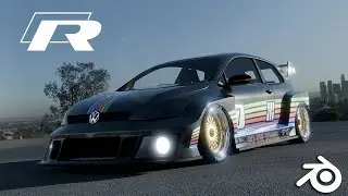 Volkswagen Golf R MK.7 Widebody Kit (Blender Render/Animation)
