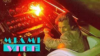 Crockett and Caitlin Escapes on Crockett's SCARAB | Miami Vice