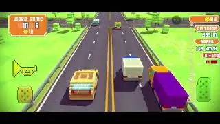 Blocky Highway: Traffic Racing - endless car racing driving game Score 645 gameplay walkthrough