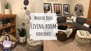 MODERN BOHEMIAN Living Room Redecorate | SeeEliseDecorate | Boho Chic Decor
