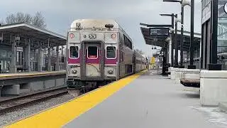 MBTA Trains at Winchester Center Station (Late 2024/Early 2025)
