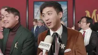 Jimmy Wong celebrating on Mulan's red carpet